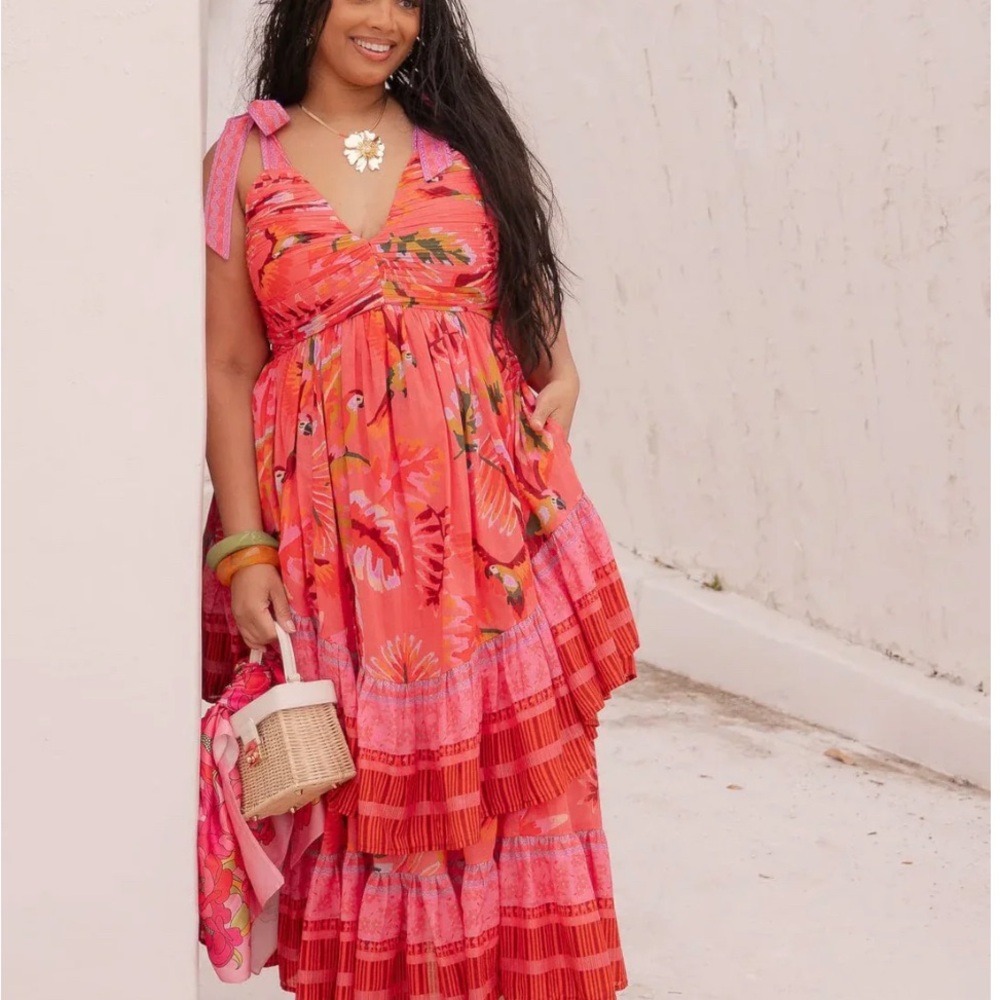 JessaKae Pink Oasis Dress 2X NWOT - Picture 3 of 3